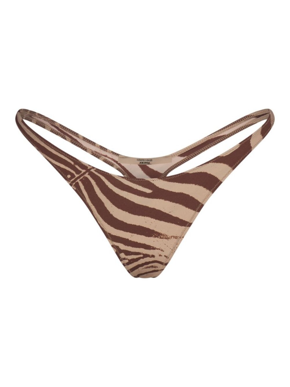 Roberto Cavalli x SKIMS Thong Bikini Bottom Zebra Print Size M NWT